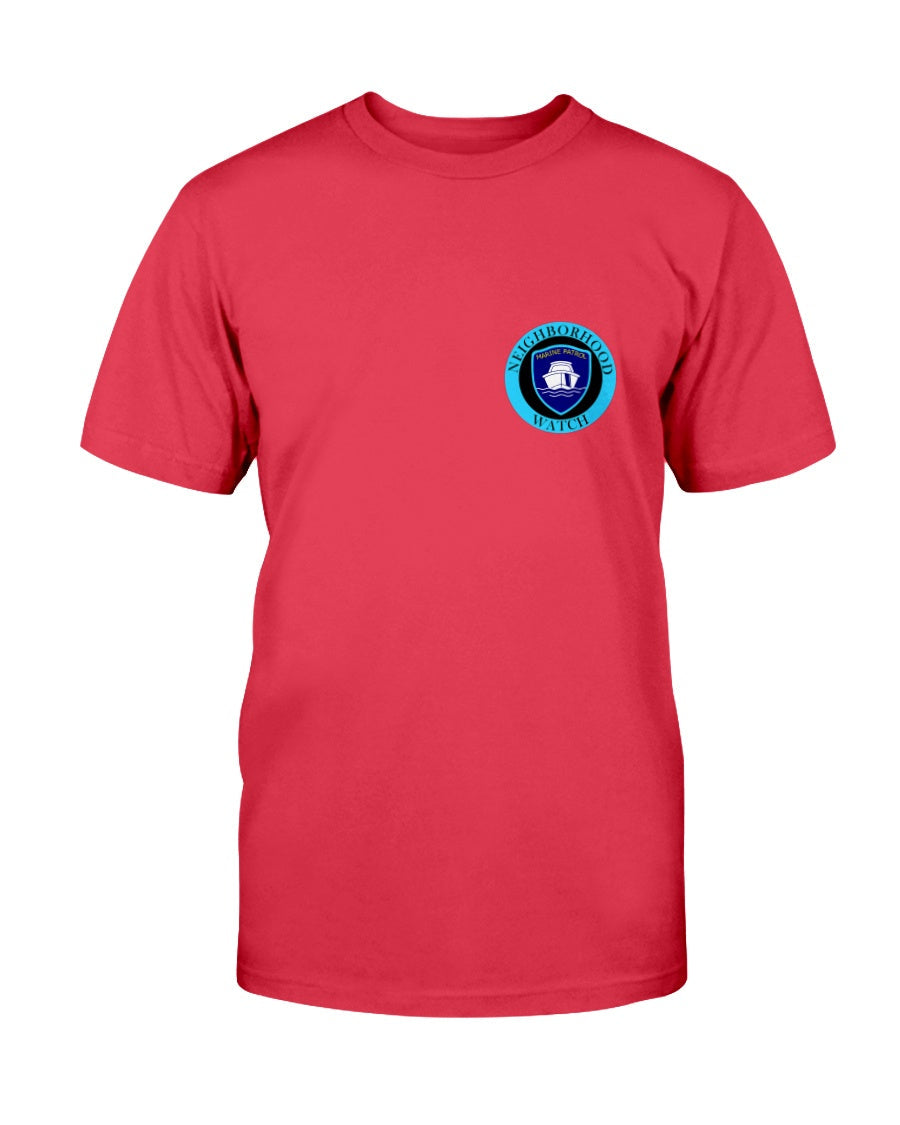 red marine patrol watch badge t shirt