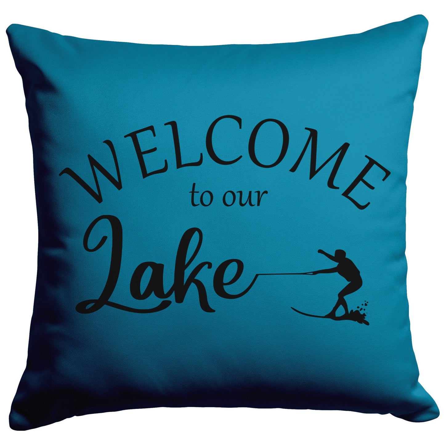 Magic Blue welcome to our lake custom pillow