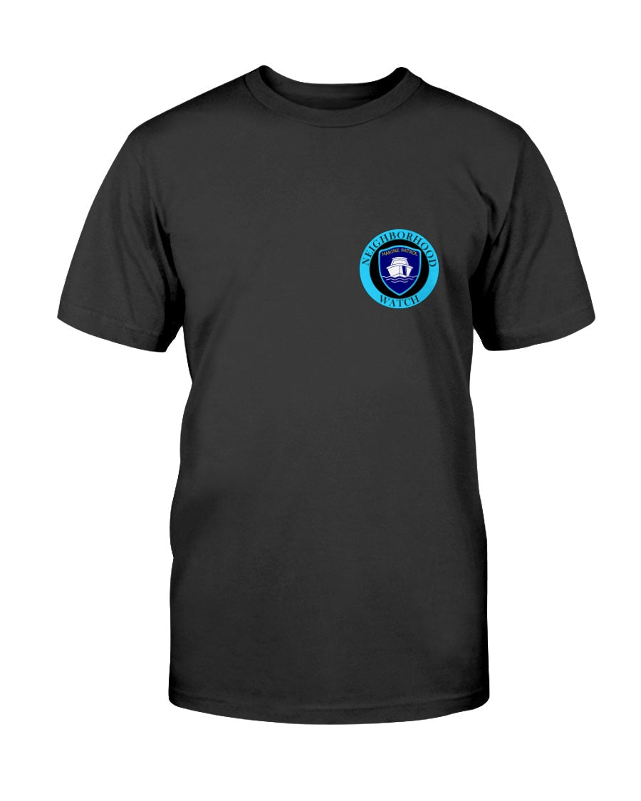 black marine patrol watch badge tshirt