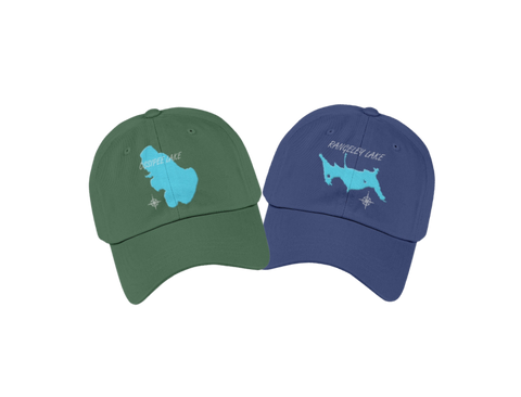 put your lake on a hat. Green and blue embroidered hat