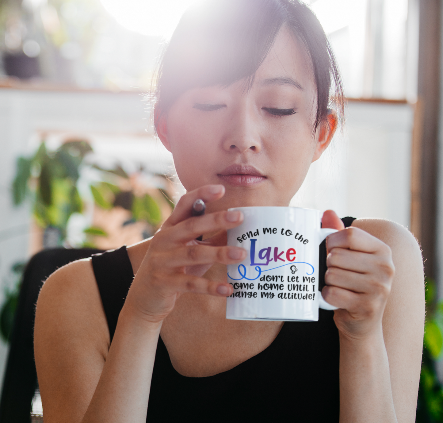 send me to the lake mug