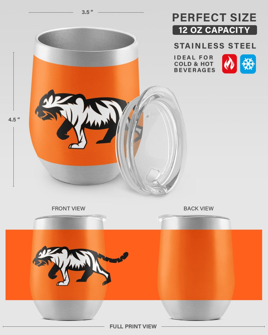 prowiling white tiger on Cincinnati Bengal's orange