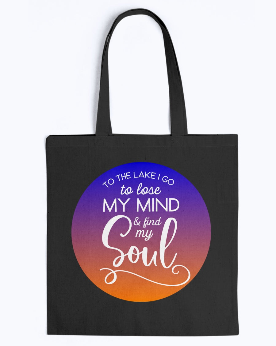 black lake tote bag