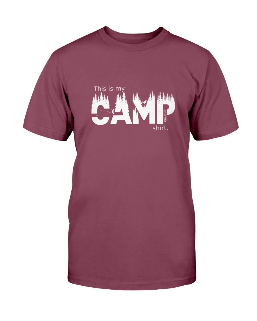 maroon camping shirt