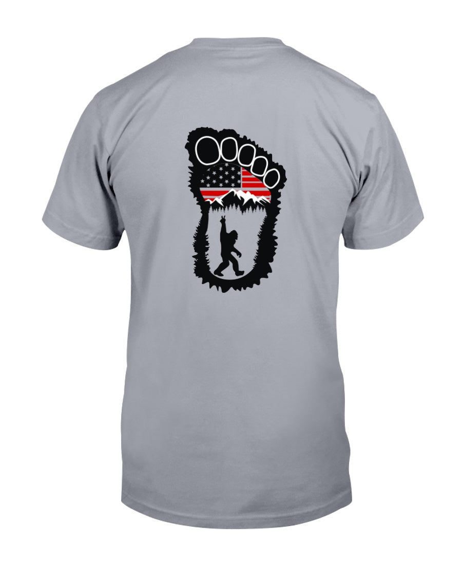 patriotic bigfoot tshirt back
