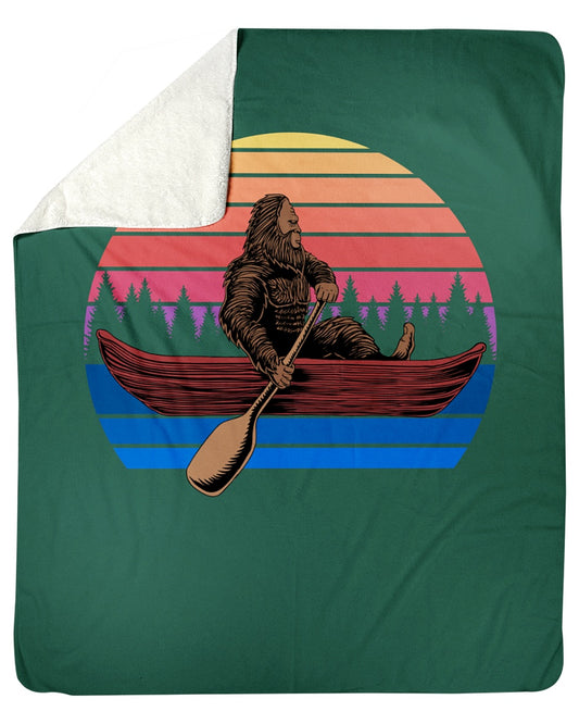 custom Bigfoot canoe cozy blanket