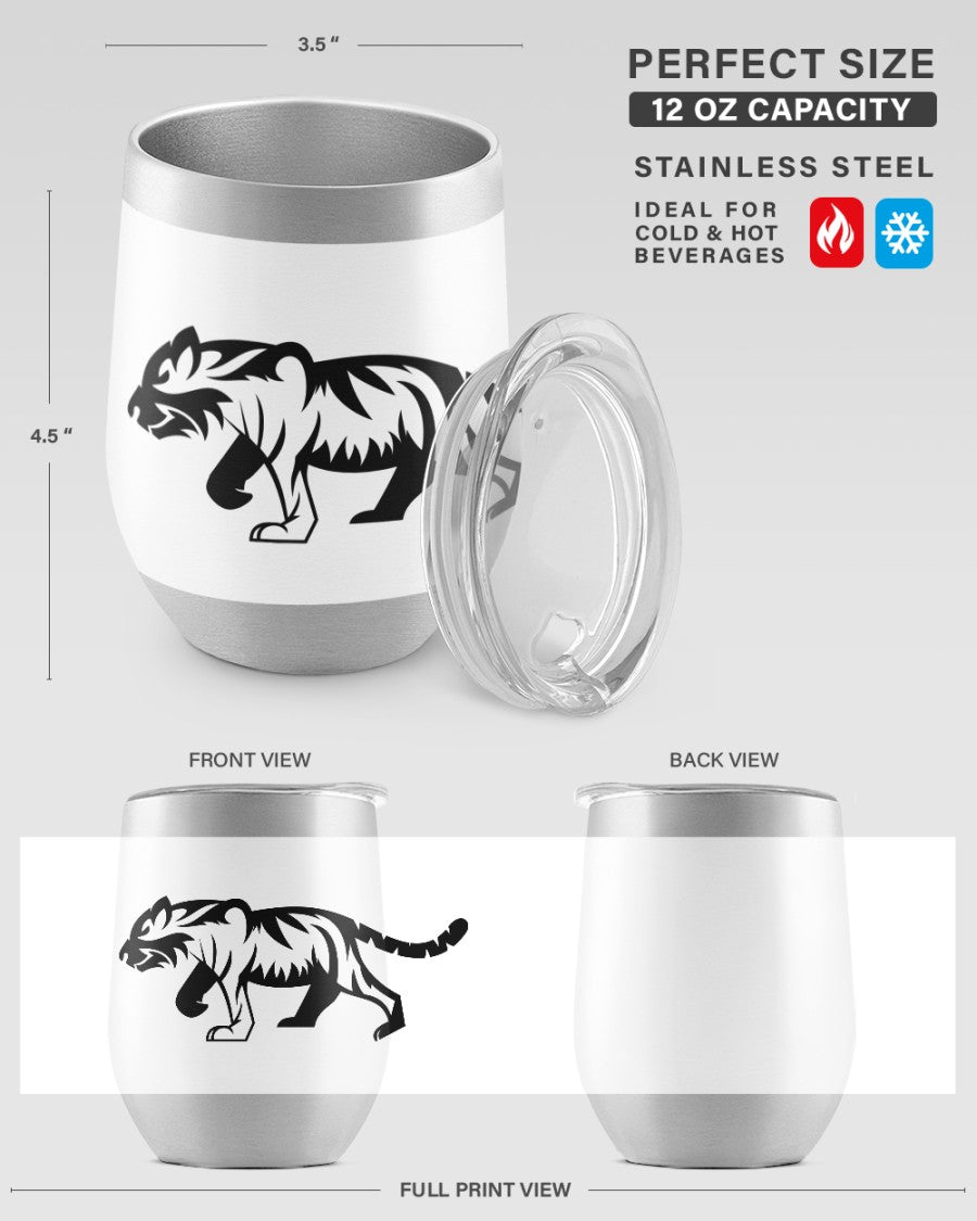 White prowling tiger tumbler