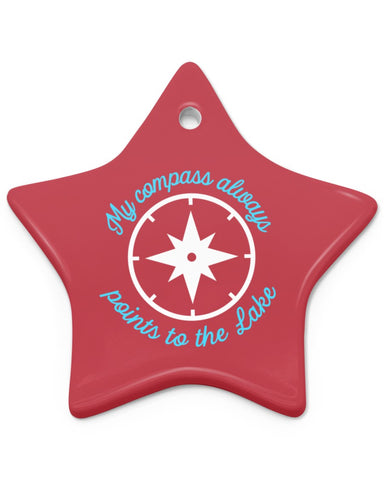 My Compass points to Lake star ornament