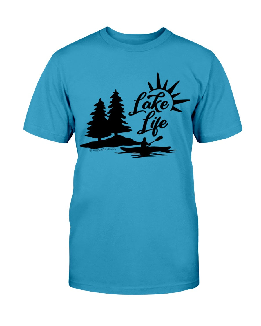 Scenic lake life bold graphic tshirt