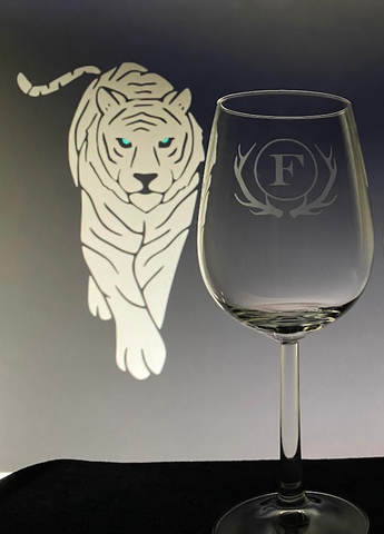 Antler Monogrammed Wine Glass