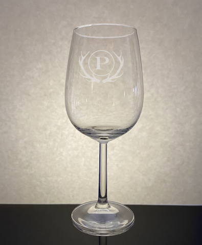 Antler Monogrammed Wine Glass