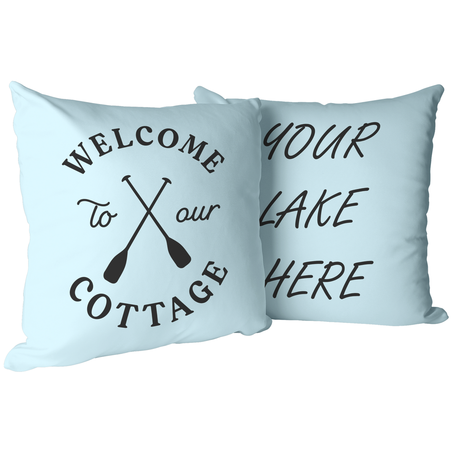 custom lake pillow. Welcome to our cottage
