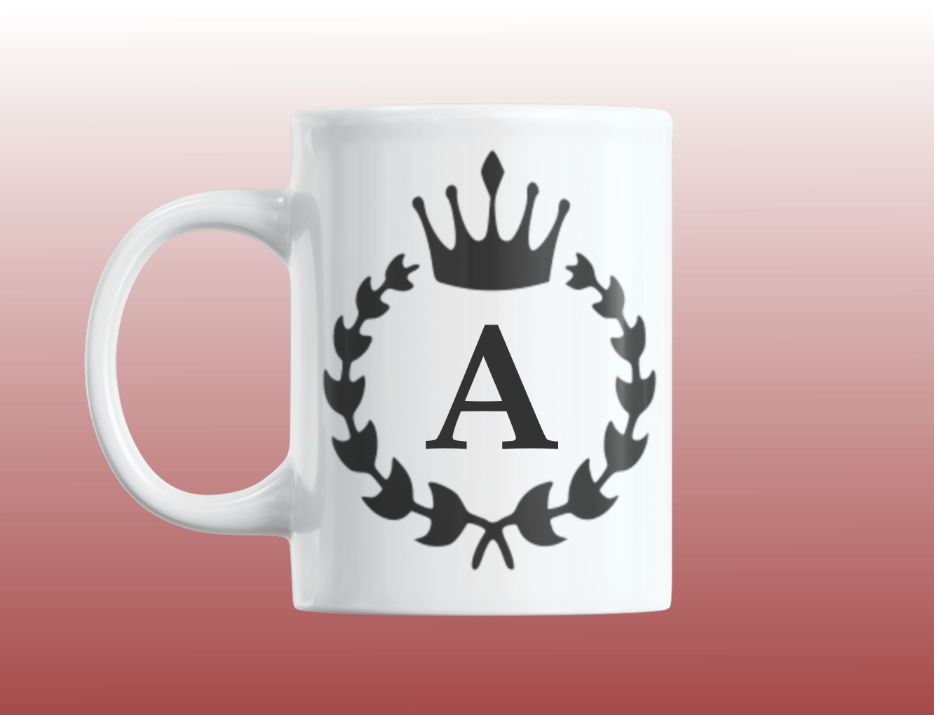 Crown monogram mug