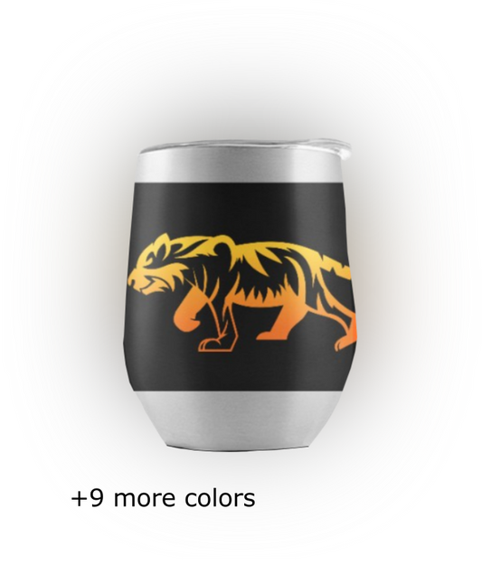 Prowling tiger wine tumbler