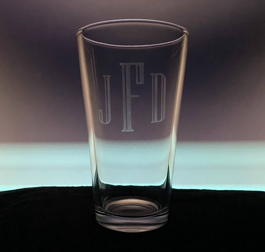 Classic Monogrammed Pint Glass