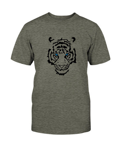 blue eyed tiger heather green t