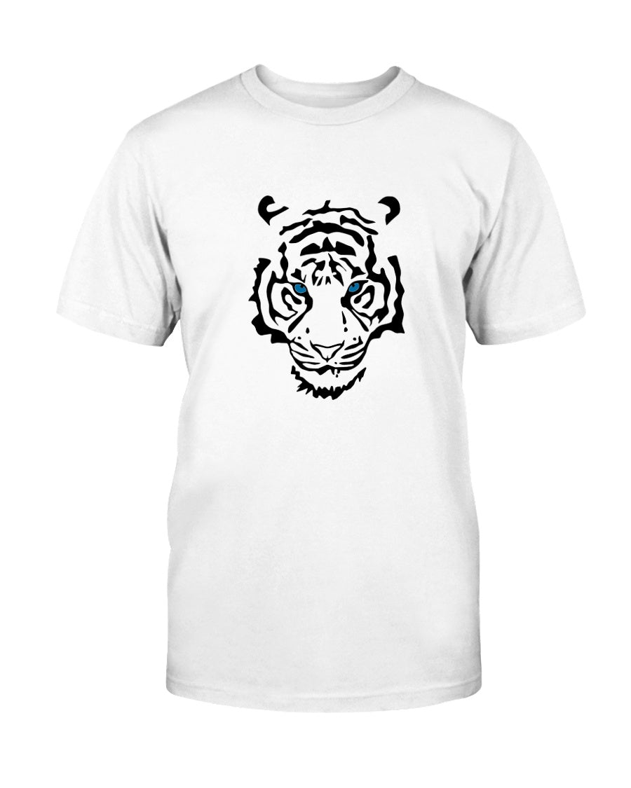 blue eyed Tiger white T