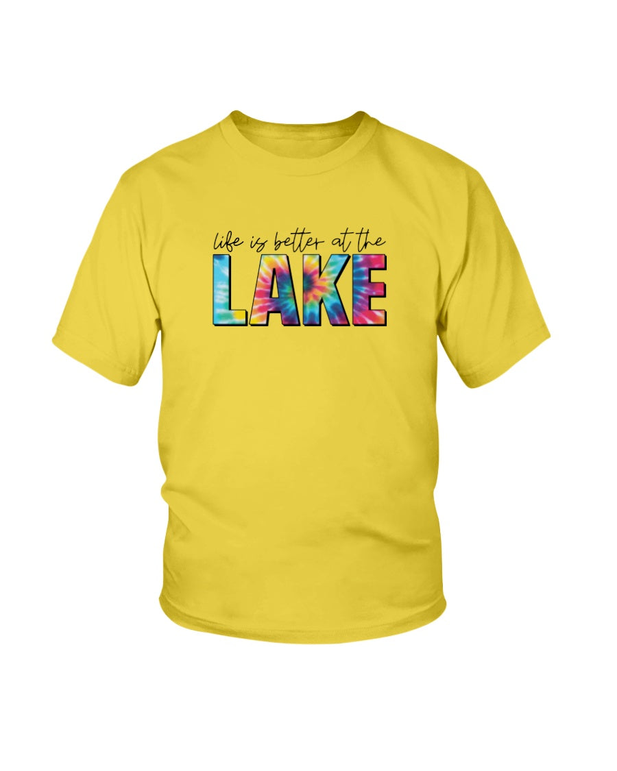 Life is better at the Lake youth T-shirt in yellow