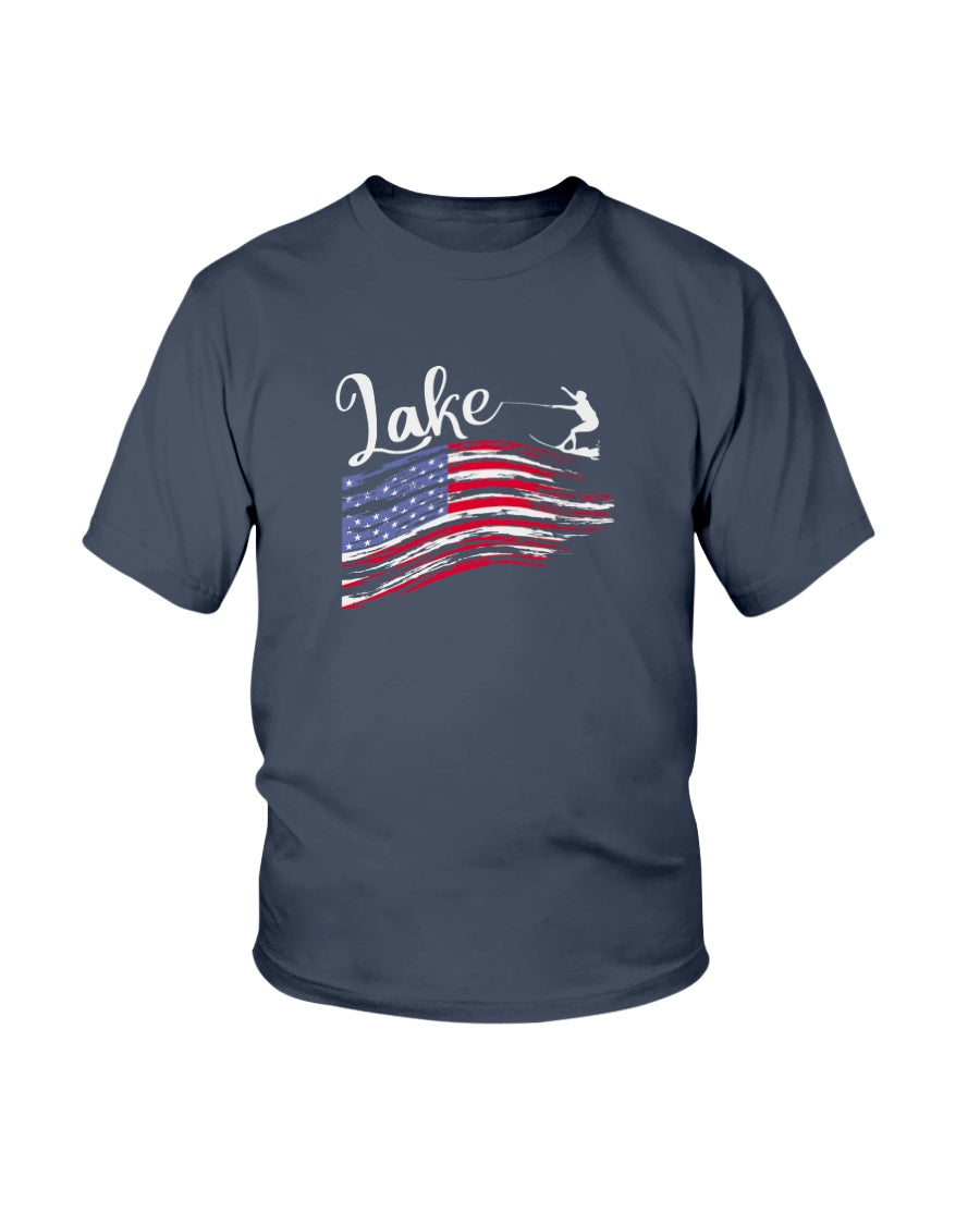 youth american flag water sport T-shirt in navy 