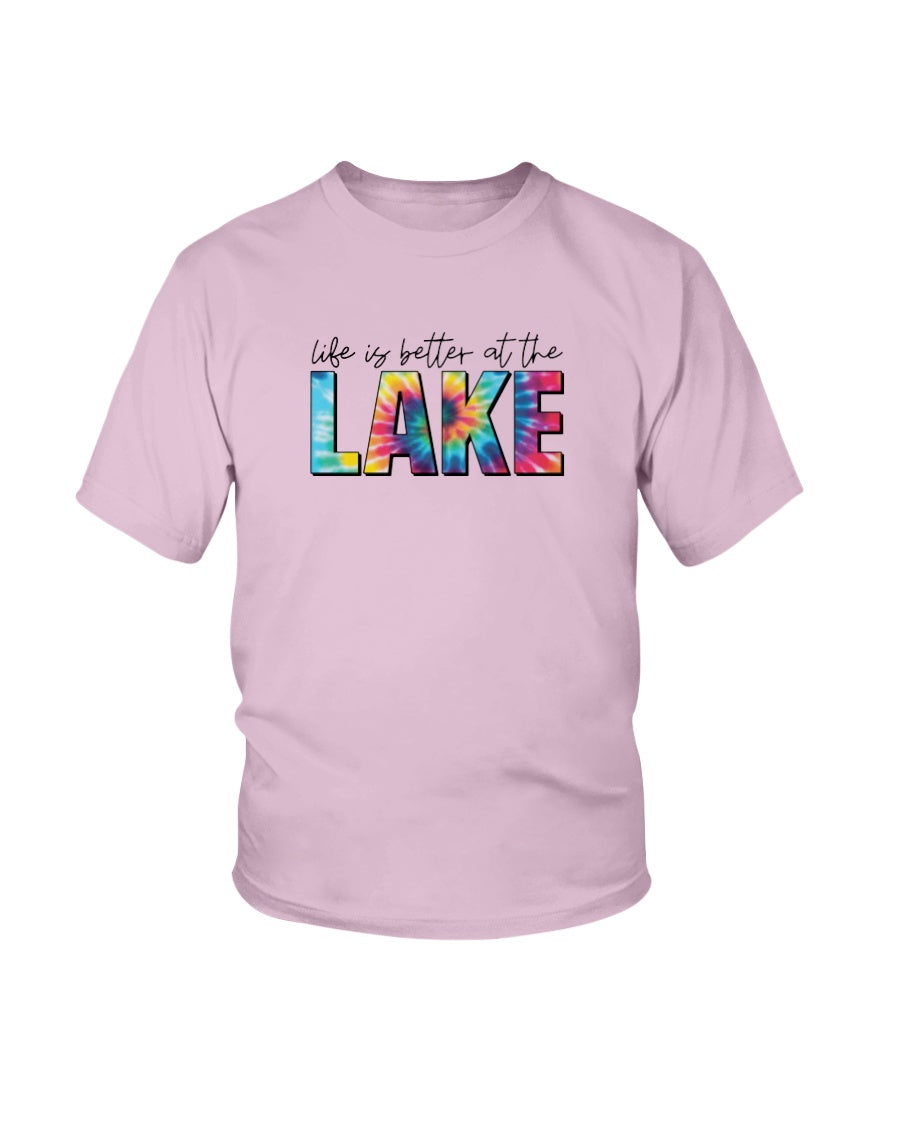 cute pink girl's t-shirt. Life is better at the lake