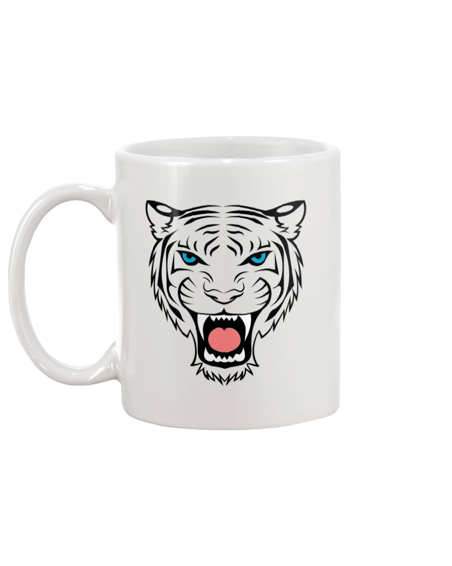 Game ready blue eyed tiger mug