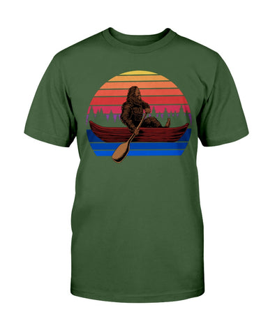 custom bigfoot at the lake T-shirt in green