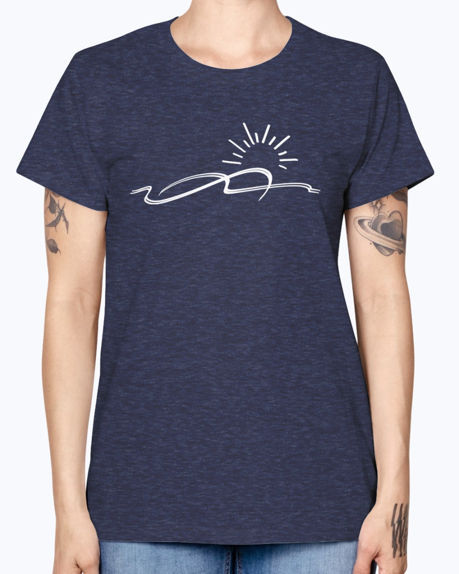 navy blue waves and sunset