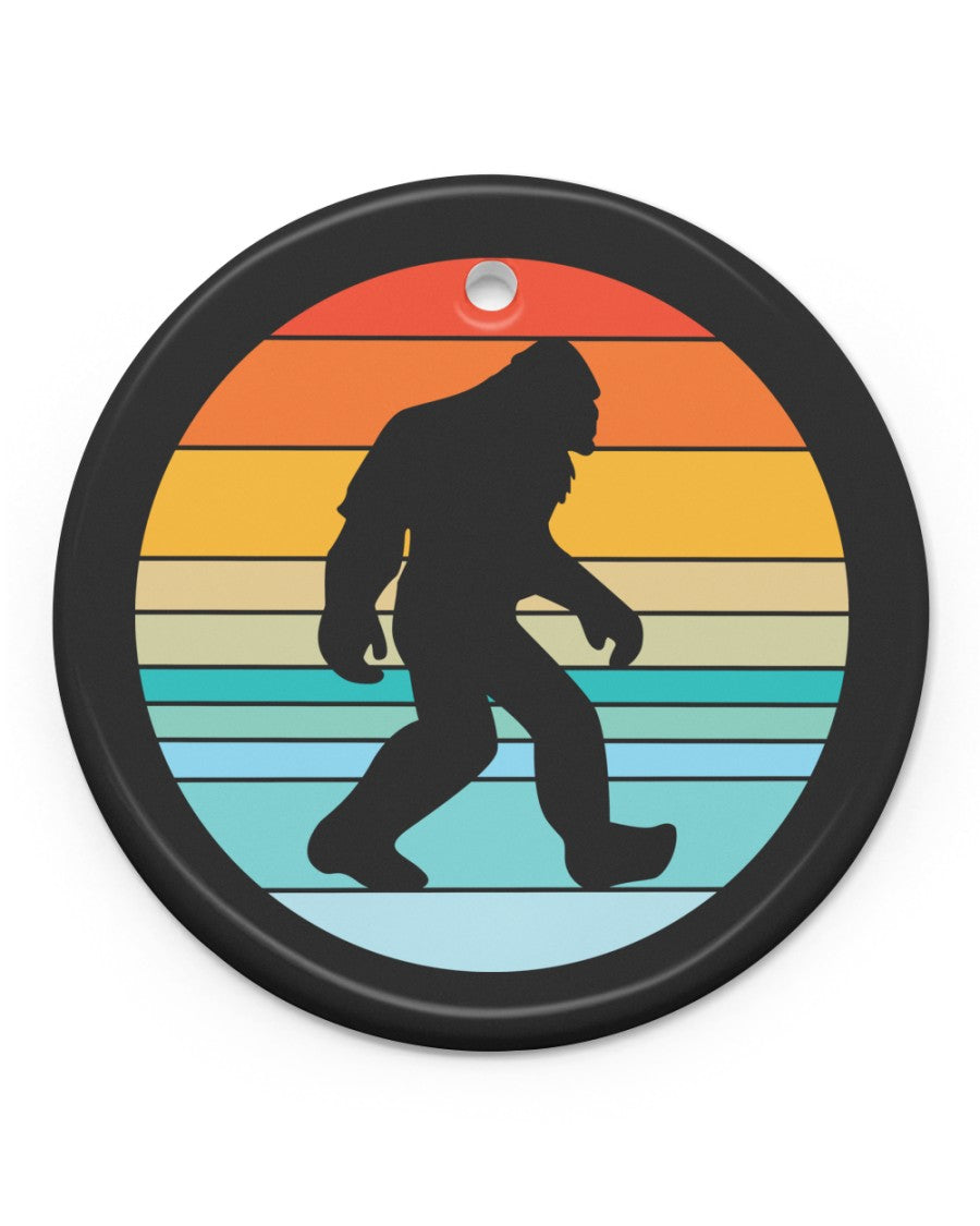 colorful Bigfoot ornament