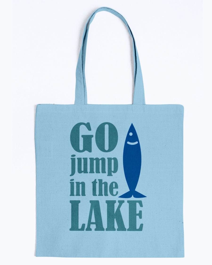 Go jump in a lake gift tote