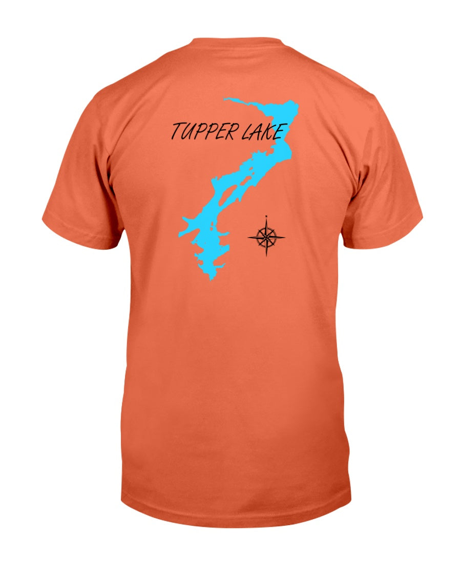 Tupper lake, NY orange T-shirt.  Add your lake