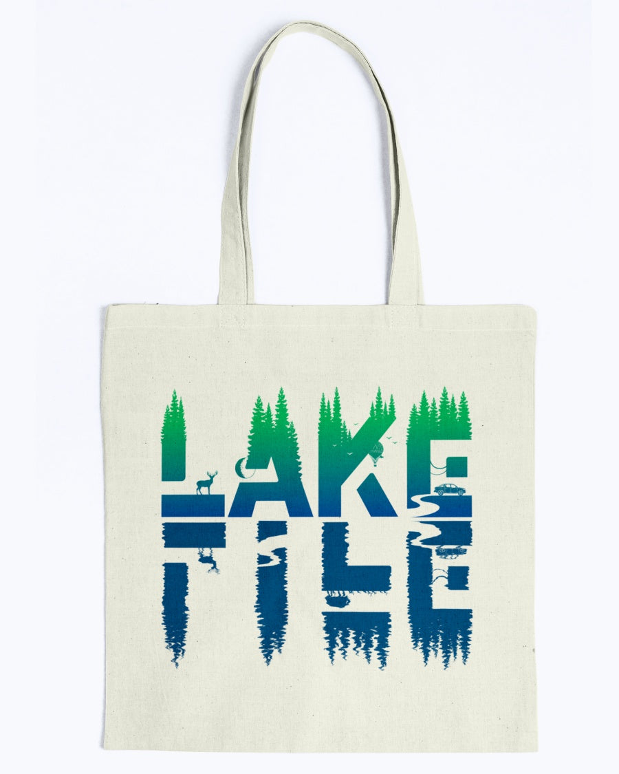 Lake Life original graphic tote